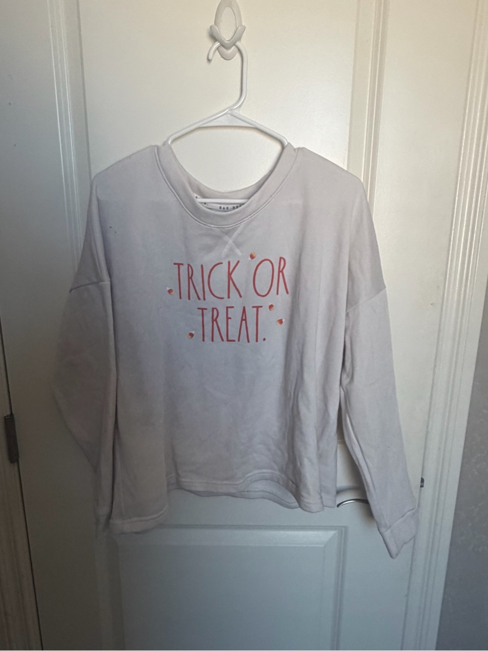 Rae Dunn White 'Trick Or Treat' Graphic Sweatshirt